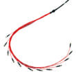 Multimódusú (MM 50/125 OM3), mindkét végén csatlakozókkal szerelt 12 szálas loose tube optikai kábel, LC-LC, L=5 méter