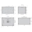 ZPAS SJ 19" 15U magas 600x400 mm egyrészes üvegajtós hálózati fali rack, világosszürke + ajándék földelő készlet