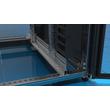 ZPAS Z-SERVER 19" 45U magas 800x1200 mm perforált fémajtós, kétfelé nyíló hátsó perforált fémajtós professzionális szerver rack, fekete