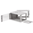 ZPAS Z-CUBE 19" 18U magas 600x600 mm egyrészes üvegajtós hálózati fali rack, világosszürke