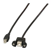 EFB USB2.0 Classic 480 Mbit/s hosszabbító kábelek USB-B / USB-B csatlakozókkal, csavarozható