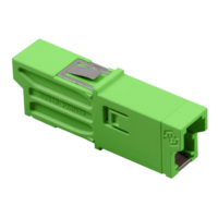 HUBER+SUHNER szimplex E2000/APC adapter, SM 9/125 OS2, zöld, bepattintós kivitel