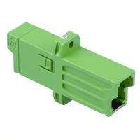 HUBER+SUHNER szimplex E2000/APC adapter, SM 9/125 OS2, zöld, csavarozható kivitel