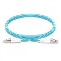 LC-LC duplex optikai patch kábel, multimódusú OM3 50/125 µm, türkiz, L=2 méter
