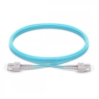 SC-SC duplex optikai patch kábel, multimódusú OM3 50/125 µm, türkiz, L=2 méter