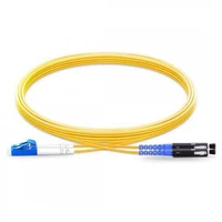 Duplex speciális hibrid optikai patch kábelek, monomódusú OS2 9/125 µm, sárga