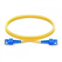 SC/PC-SC/PC duplex optikai patch kábel, monomódusú OS2 9/125 µm, sárga, L=2 méter