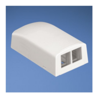 PANDUIT NetKey falon kívüli csatlakozó doboz, 2 NetKey betét fogadására, fehér