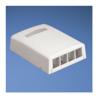 PANDUIT NetKey falon kívüli csatlakozó doboz, 4 NetKey betét fogadására, fehér