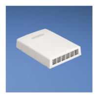 PANDUIT NetKey falon kívüli csatlakozó doboz, 6 NetKey betét fogadására, törtfehér