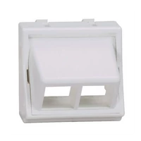 PANDUIT NetKey 45x45 adapter, 2 portos, döntött, fehér