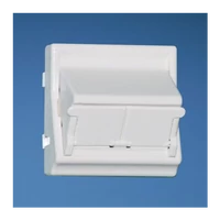 PANDUIT NetKey 45x45 adapter, 2 portos, döntött, porvédővel, fehér