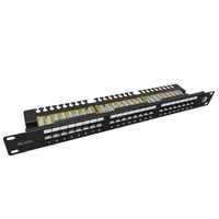 SOLARIX Cat.6 UTP 1U 24 portos patch panel, tehermentesítővel