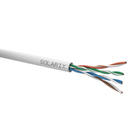 SOLARIX Cat.5E U/UTP PVC Eca 100MHz hálózati fali kábel, 305m/doboz, szürke