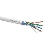 SOLARIX Cat.5E F/UTP PVC Eca 100MHz árnyékolt hálózati fali kábel, 305m/doboz, szürke