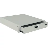 ZPAS 2U magas dokumentum tároló fiók, kihúzható, első rögzítésű, 465 mm mély