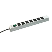 ZPAS 1U 19" hálózati elosztó 7 IEC C13 csatlakozó aljzattal