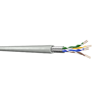 DRAKA UC400 Cat.6 U/FTP LSHF fóliaárnyékolt patch kábel, szürke