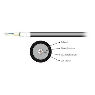 EFB INFRALAN univerzális (kül-beltéri) loose tube kábel U-DQ(ZN)BH, 8x50/125 MM OM3, LSZH, fekete