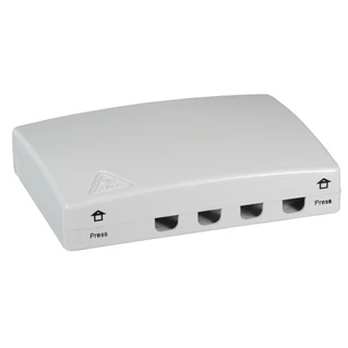 EFB beltéri optikai kötődoboz 4 szál végződtetéséhez, SC, E2000, LC dlx adapterhez, IP20