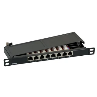 EFB Cat6.A STP 0,5U 8 portos árnyékolt mini-patchpanel 10"