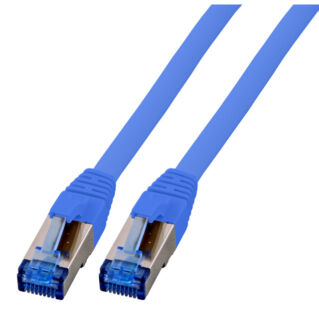 EFB Category 6A 10Gbit S/FTP Superflex réz patch kábel, kék, L=0.5 méter