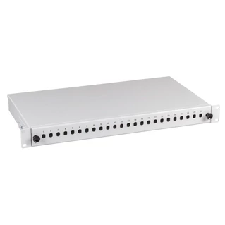 EFB 19" optikai rendezőtálca, fix, 12xSC duplex/LC quad előlappal, 1U magas
