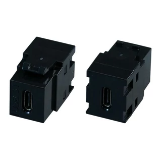 EFB USB3.2 Type-C keystone toldó betét, fekete