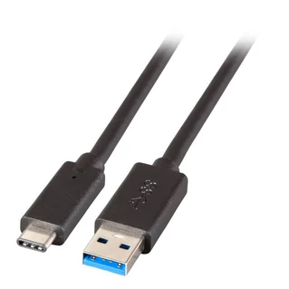 EFB USB3.2 Gen1 5Gbit/s kábel USB-C / USB-A csatlakozókkal, L=1 méter, fekete