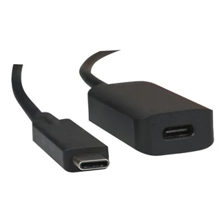 EFB USB3.2 Gen1 5Gbit/s aktív hosszabbító kábel, USB-C csatlakozókkal, 5 méter, fekete