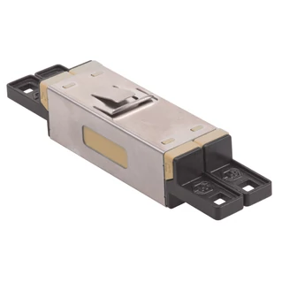HUBER+SUHNER duplex E2000 adapter, MM, bézs, bepattintós kivitel
