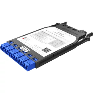 HUBER+SUHNER IANOS MTP-LC átalakító modul, szimpla, Base-12, 6xLCD elöl, 1xMTP12 male hátul, SM OS2