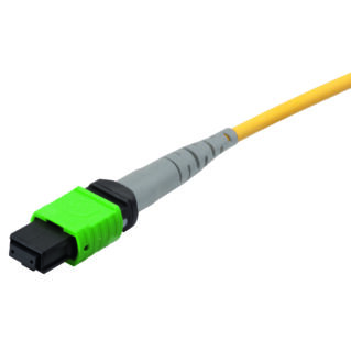 HUBER+SUHNER MTP8 female - MTP8 female jumper kábel, SM APC 9/125 G657.A2, sárga, L=1 méter