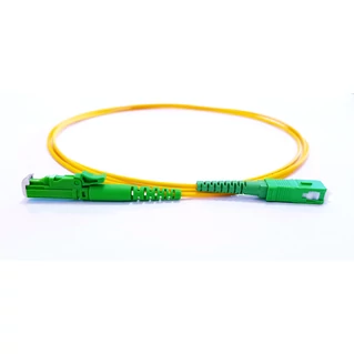 E2000/APC-SC/APC szimplex optikai patch kábel, monomódusú OS2 9/125 µm, sárga, L=1 méter