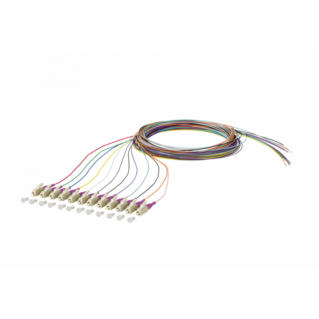  LC optikai szálpigtail szett, multimódusú OM4 50/125 µm, színes, L=2 méter