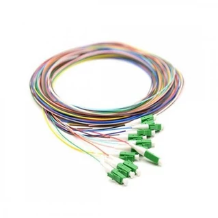 LC/APC optikai szálpigtail szett, monomódusú OS2 9/125 µm, színes, L=2 méter