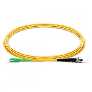 SC/APC-ST/UPC szimplex optikai patch kábel, monomódusú OS2 9/125 µm, sárga, L=5 méter