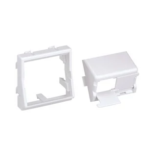 PANDUIT Mini-Com 45x45 adapter, döntött, döntött, porvédős, fehér