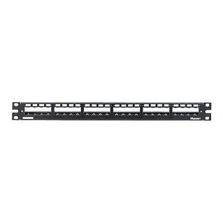 PANDUIT 24 portos Mini-Com All Metal moduláris patch panel árnyékolt betétekhez, tehermentesítővel, 1U