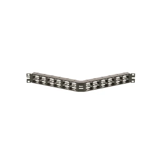 PANDUIT 48 portos nagy sűrűségű döntött Mini-Com moduláris patch panel, vertikális irányú számozással,1U