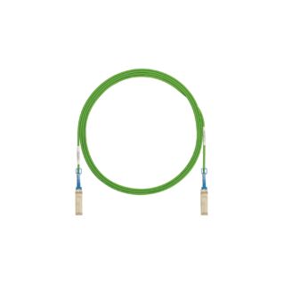 PANDUIT SFP+ 10Gb/s nagy sebességű passzív direkt kábel, zöld, L=3.5 méter