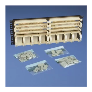 PANDUIT Pan-Punch 110 Category 5e punchdown kirendező-szett kábelrendezővel, 19" panelre szerelve, 2x100 érpáras, 4U magas
