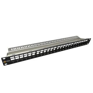 SOLARIX 1U 24 portos moduláris patch panel keystone betétekhez, üres