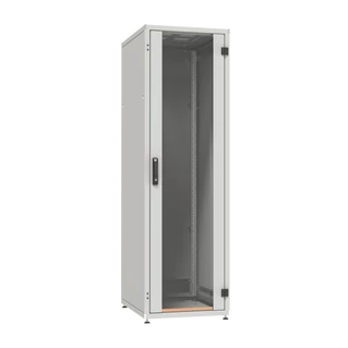 ZPAS SZB IT 19" 42U magas 600x800 mm üvegajtós hálózati rack szekrény, világosszürke