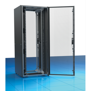 ZPAS Z-SERVER 19" 47U magas 600x1000 mm perforált fémajtós, kétfelé nyíló hátsó perforált fémajtós professzionális szerver rack, fekete